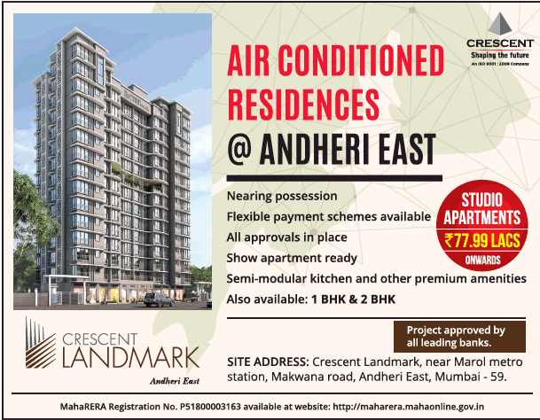 Show apartment ready at Crescent Landmark in Mumbai Update